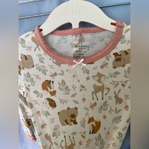 Milkberry NWT Set of 2 PC Bamboo Pajamas Loungewear 12 months sensitive skin